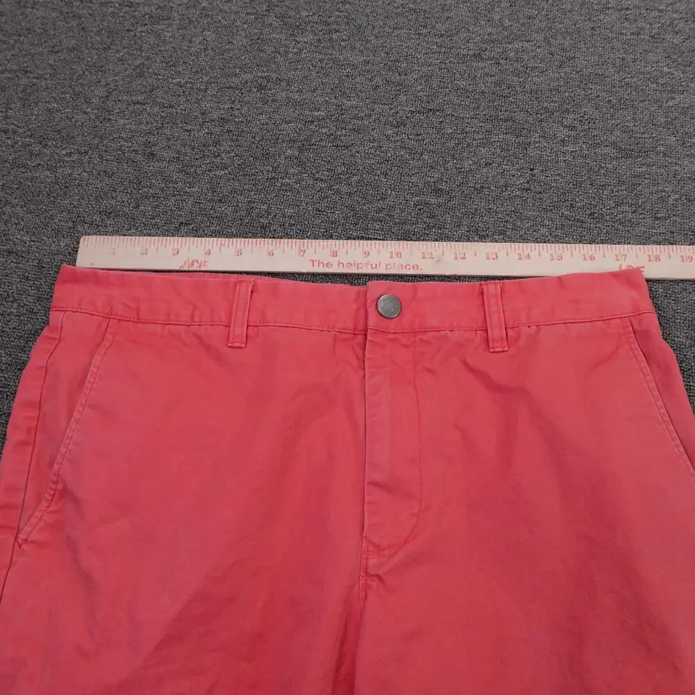 Bonobos Shorts Mens 34 Red Chino Cotton 9 Inseam Flat Front Casual Summer
